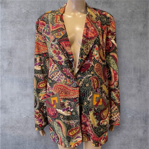 Canvasbacks Colorful Paisley Women's Jacket size M - Picture 1 of 3